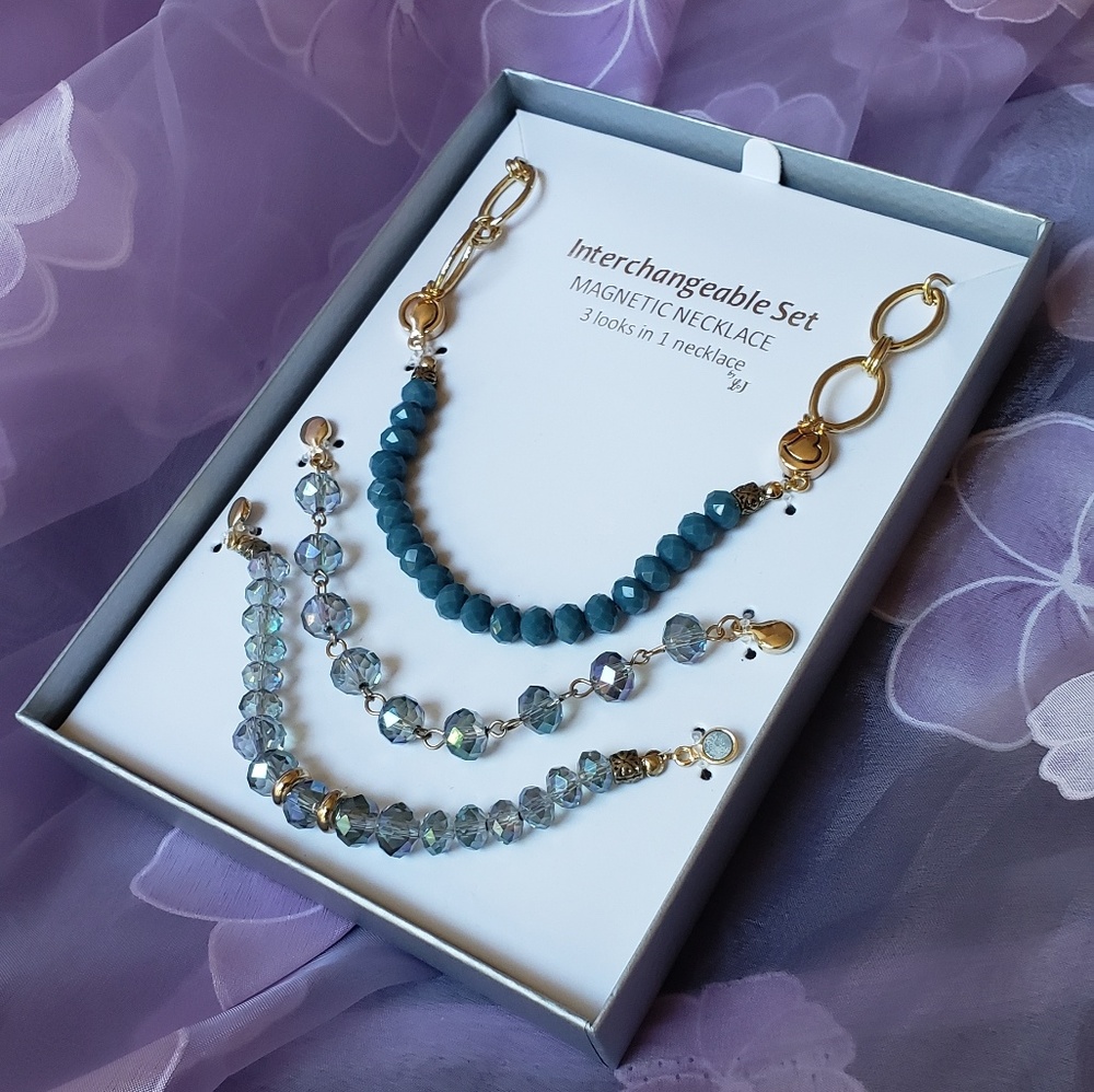 Interchangeable Set Magnetic Necklace 3 Looks